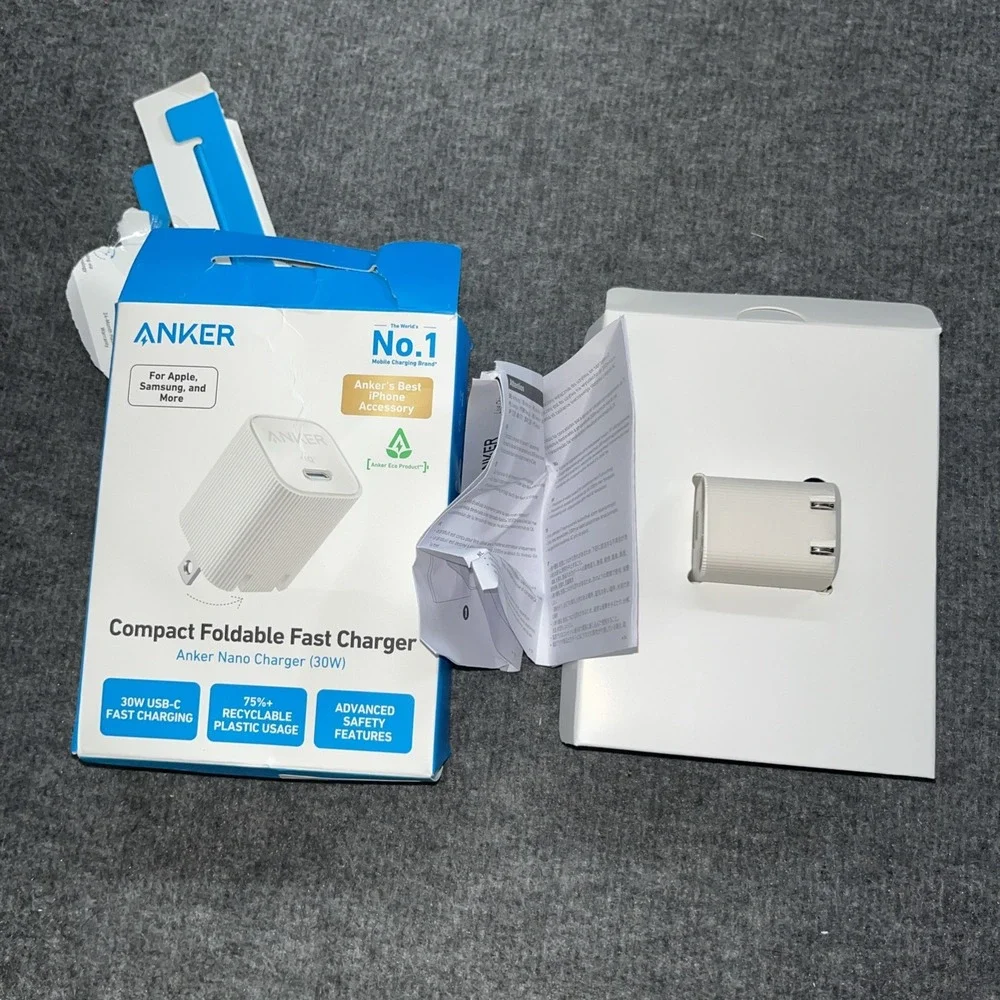 Anker Nano 30W USB-C Fast Charging Compact Wall Charger-‎ White OPEN BOX